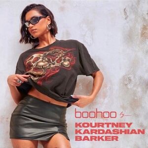 Boohoo by Kortney Kardashian Barker Faux Leather Micro Mini Skirt